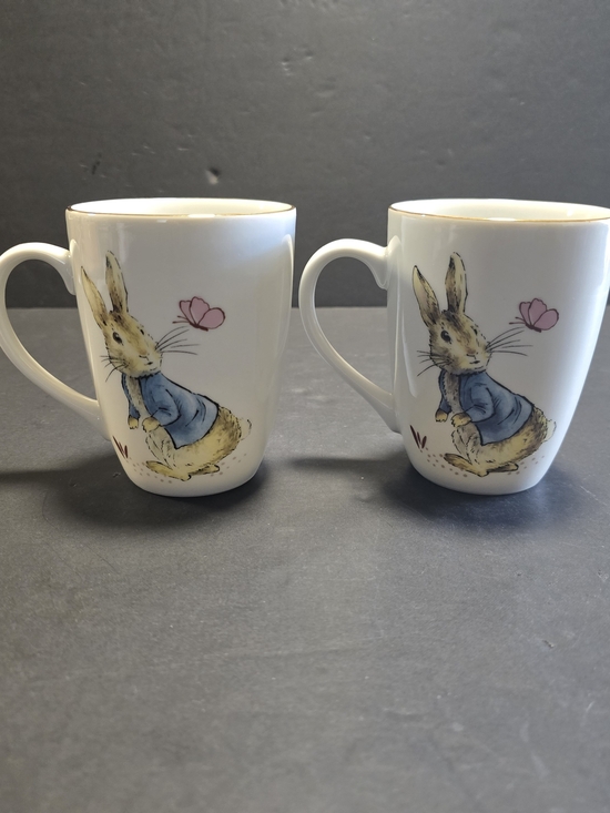 ZRIKE BRANDS Other - Peter Rabbit White Ceramic Mug with Blue Jacket Illustration